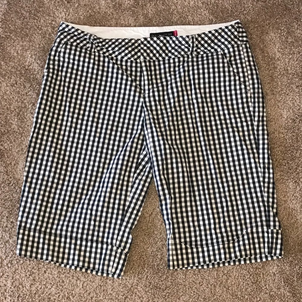 Black & White Gingham Bermuda Shorts